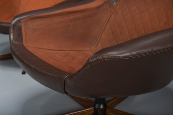Image 1 of  Set of Scandinavian Swivel Armchairs by H.W. Klein for Bramin, 1960s set 4