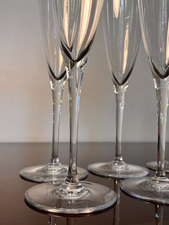 Image 1 of Baccarat Dom Perignon crystal Flutes Baccarat 6p. 