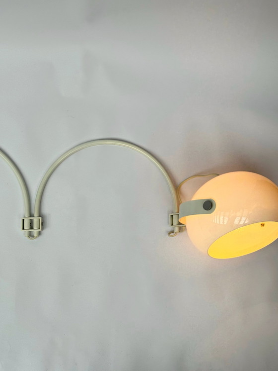 Image 1 of Vintage Space Age dubbele boog wandlamp | Dijkstra | Nederlands design uit de jaren 70