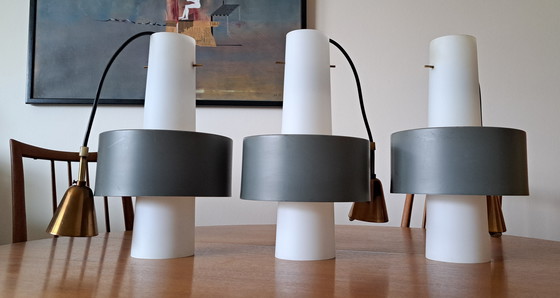 Image 1 of 3x Mid-Century Vintage Pendant Lamps – 1970s Design Classics