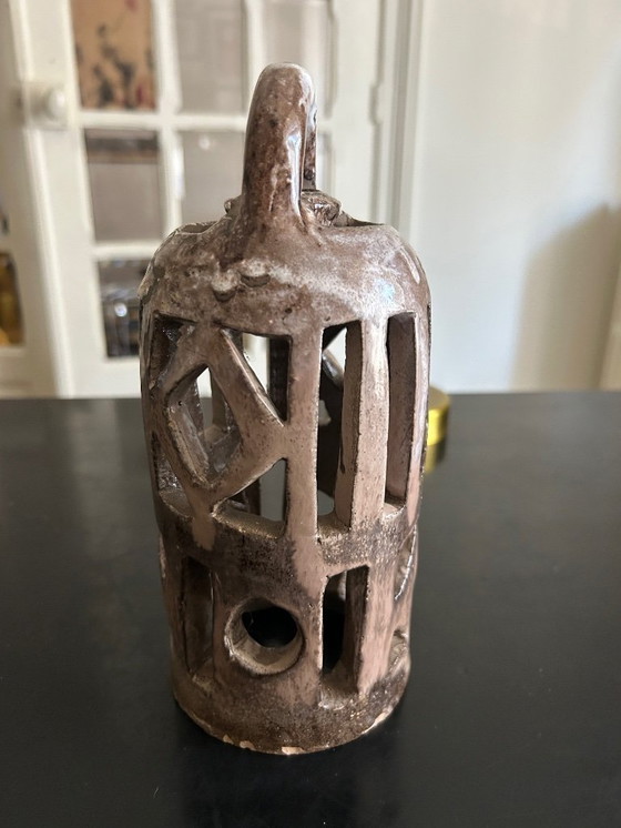 Image 1 of lampe en céramique ajourée 1970