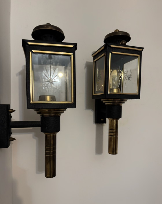 Applique Lanterne Maison Arlus Anni '70 – Brass, Metal (photo 14 of 15)