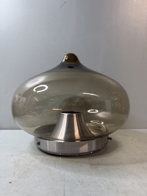 Beautiful Vintage Dijkstra Space Age Ceiling Light (Smoked Glass, 70s) – Dijkstra Lampen, plafondlampen (photo 2 of 12)