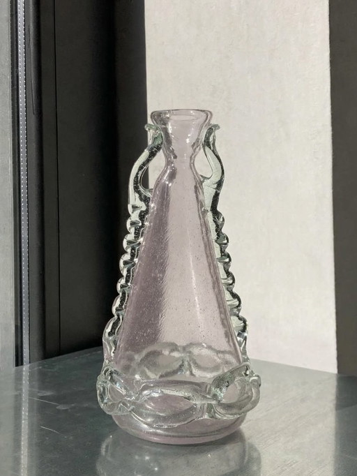 Vintage Pink Murano Vase with Greek Key – vazen, Murano Glass