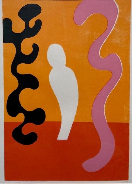 Image 1 of Farbenfroher Schablonendruck von Judith Stolker – 12/50