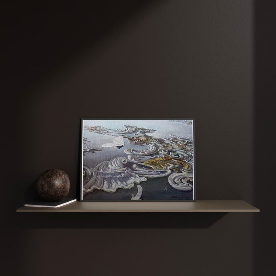 Original Oil Painting Contemporary Art Landscape Babylon – Paintings & Drawings, Canvas (photo 3 of 7)
