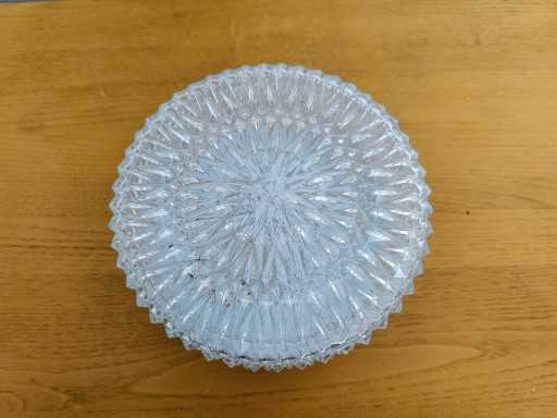 Plafondlamp van transparant geslepen glas – plafondlampen