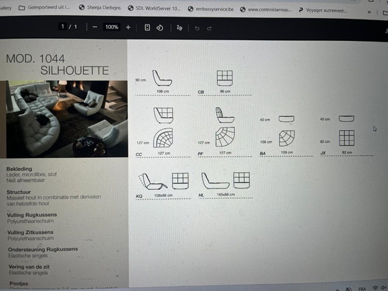 Image 1 of Chateaux d'Ax Silhouette modular sofas