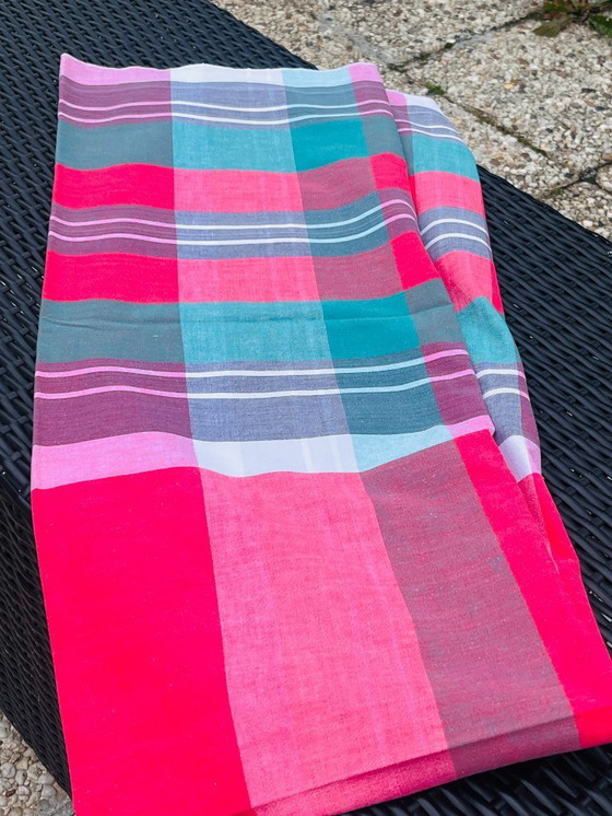 Image 1 of Red vintage tablecloth