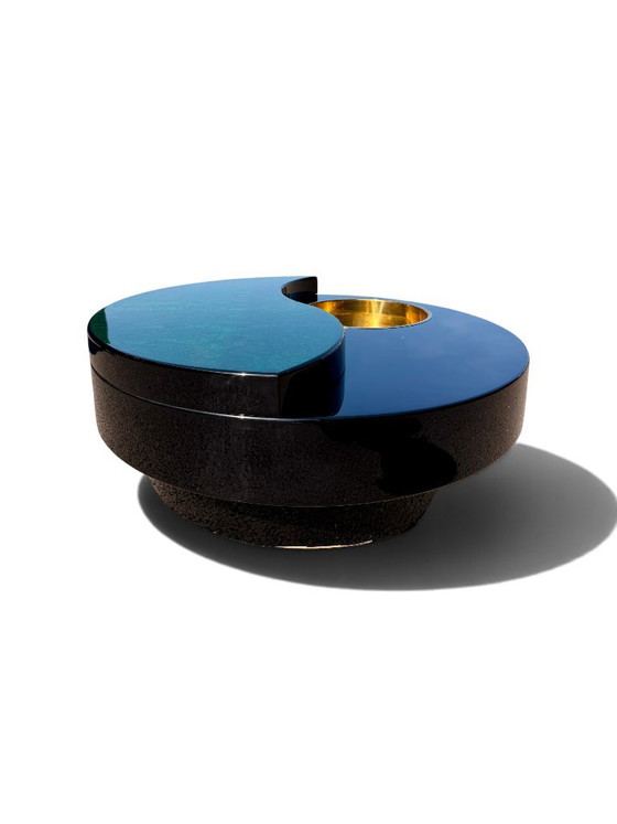 Yin Yang Willy Rizzo rotating coffee table, brass, 1970s – Wood (photo 2 of 17)