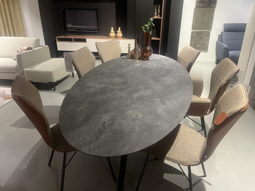 Saphira ovale eetkamertafel 240x110 cm