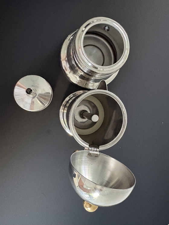 Vintage 1980’s Vev Vigano Kontessa Espresso Set – Servies, Metal (photo 4 of 14)