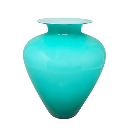 1970s Exquisite Murano Glass Aquamarine Vase by Ca' dei Vetrai – vazen