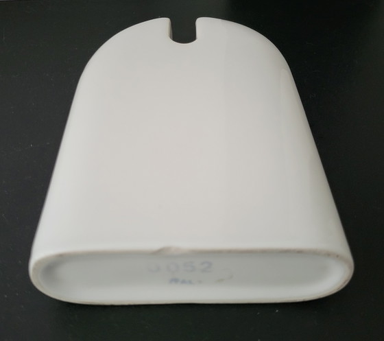 Image 1 of Post-Modern ceramic white vase by Sircart Italy. Design by Pino Spagnolo.