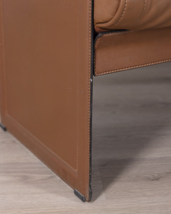 Image 1 of 1970s leather sofa, 'korium' designed by Tito Agnoli for Matteo Grassi