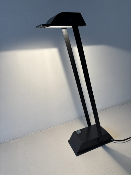 Lámpara de mesa posmoderna vintage 'Halostar' de Osram, Alemania, década de 1980. – tafellampen, Metal (photo 2 of 12)
