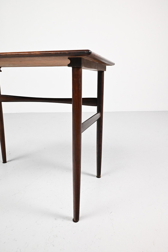 Image 1 of Palissander bijzettafeltje met tegels