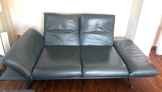 Image 1 of Sofá exclusivo de diseño KOINOR en piel, modelo Francis, 2 piezas.
