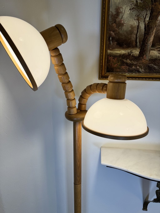 Set of 2 vintage Steinhauer floor lamps - Wood & plastic - 1980s