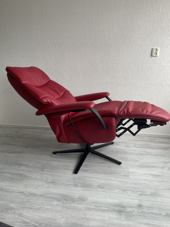 Poltrona elevabile | Pelle | Sedile nuovo | Rosso – Meubelzorg, Poltrone relax, Leather, Metal (photo 3 of 7)