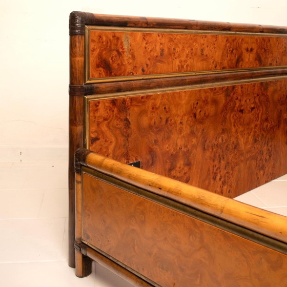 Cama King Size Alberto Smania Marango en Madera de Raíz y Latón Mid Century 1967 – Colchones y somieres (photo 15 of 20)