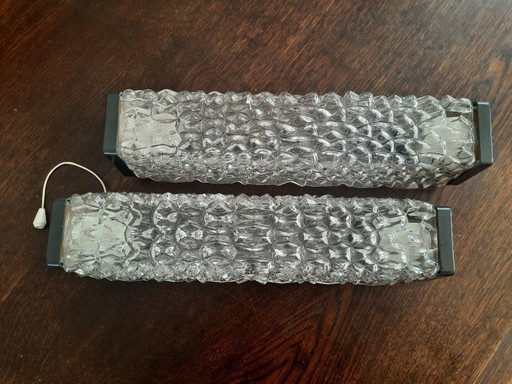 Vintage crystal wall lamps from RZB Leuchten