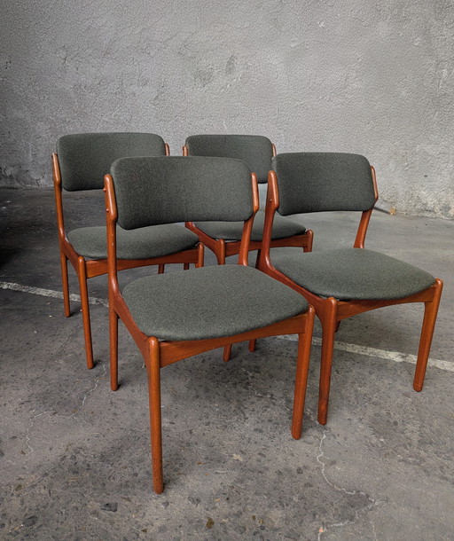 4 sedie danesi - Erik Buch - O.D. Møbler