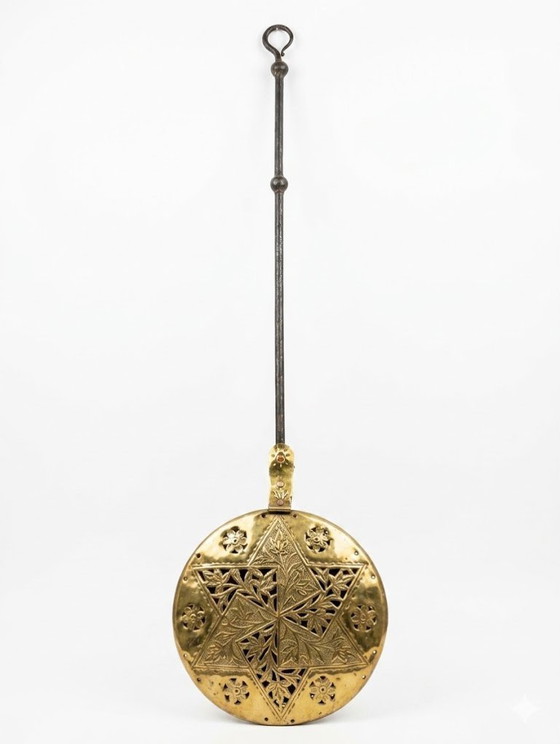 Image 1 of Top antiek - Engelse bedverwarmer uit de 18e eeuw