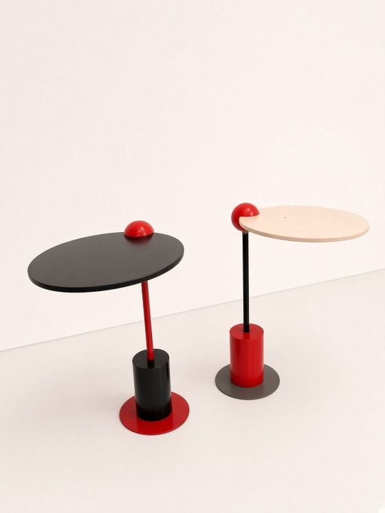 Tavolino Piccolo stile Memphis postmoderno Edward Geluk anni '80 Arco – Tavolini, Metal, Wood (photo 5 of 7)