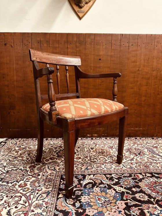 Tavolo da riunione classico inglese con sedie – Set da pranzo, Tessile, Legno (photo 18 of 23)