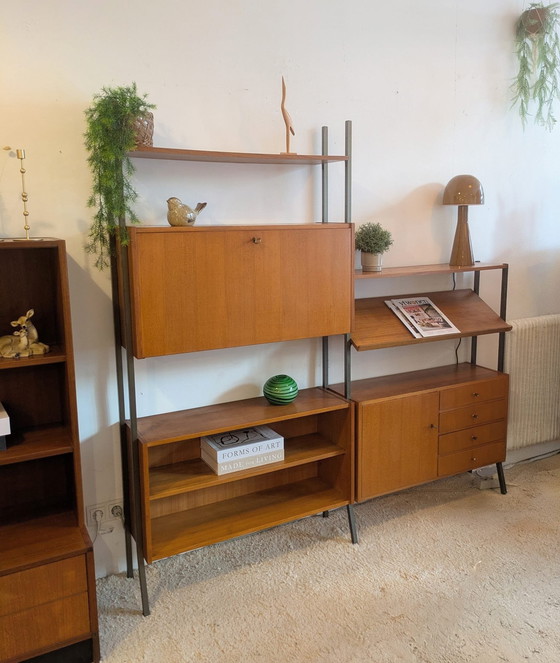 Image 1 of Vintage modulair vrijstaand wandmeubel 