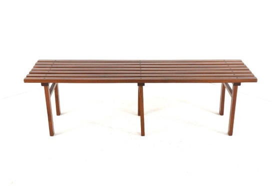 Vintage Wooden Slatted Bench 'Odijk' Midcentury – Benches (photo 7 of 15)