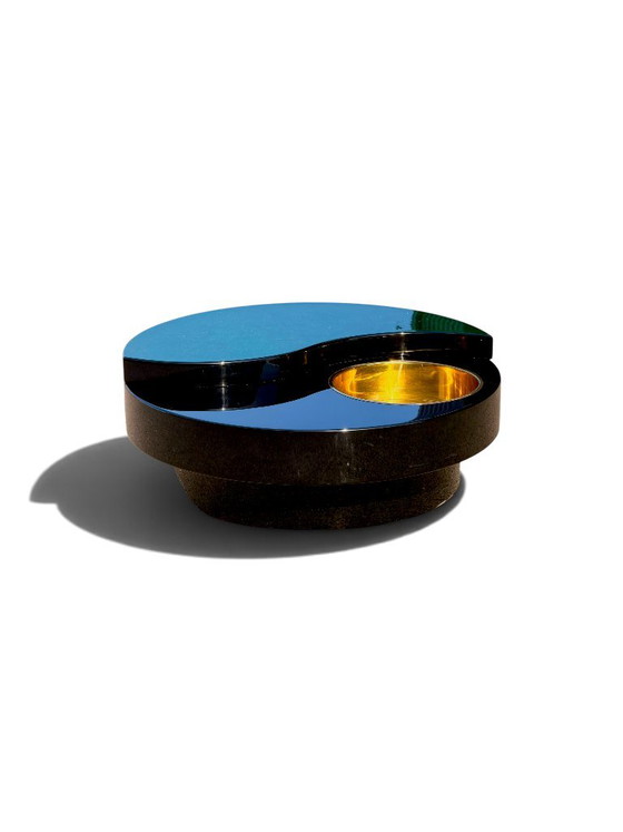 Yin Yang Willy Rizzo rotating coffee table, brass, 1970s – Wood (photo 4 of 17)