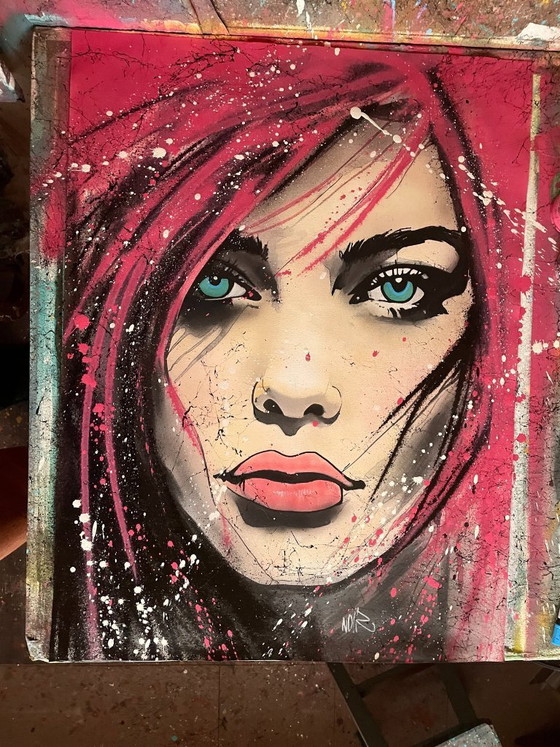 Image 1 of NO1R Visualart - Elysia, blushing enigma - Artist canvas