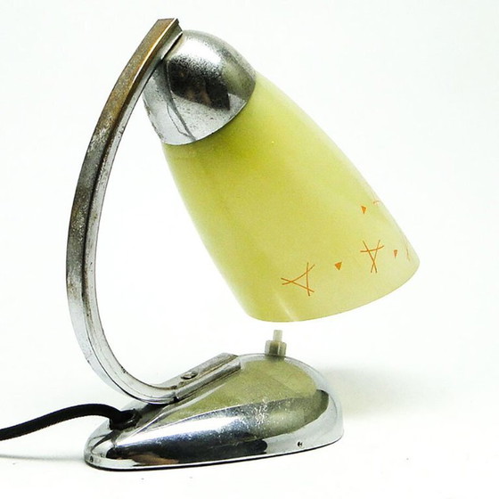 Bedside Table Lamp by J. Hurka for Napako, Former Czechoslovakia, 1960s – Metal, Chrome (photo 5 of 13)
