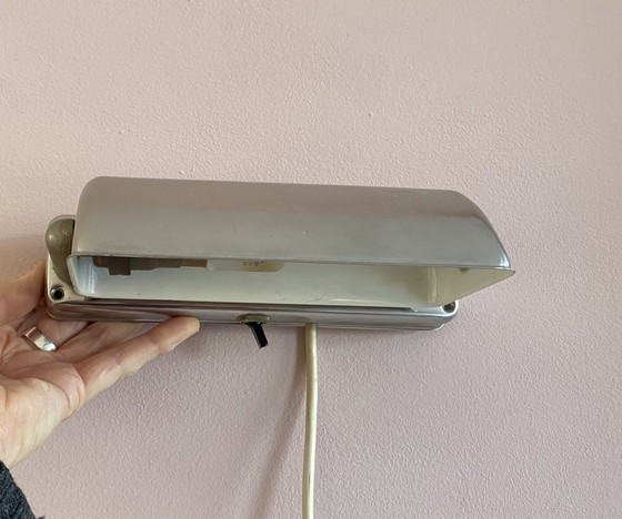 Image 1 of 2 wandlampjes verchroomd