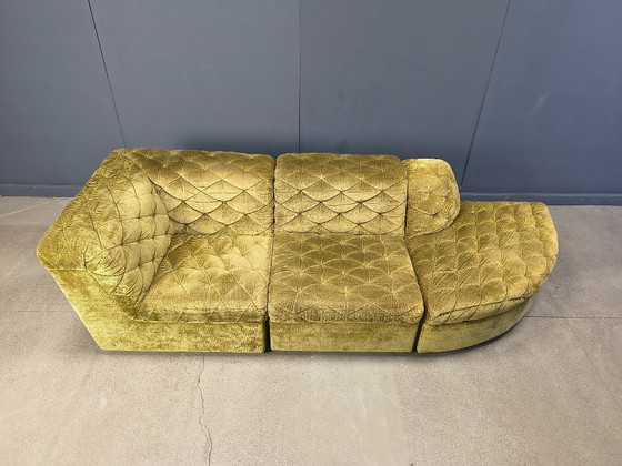Image 1 of Canapé modulable vintage en velours de Laauser, années 1970