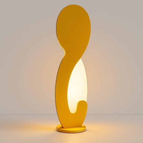Image 1 of Carolina — Handmade Sculptural Table Lamp in Matte Yellow | Minimalist Italian Light Piece