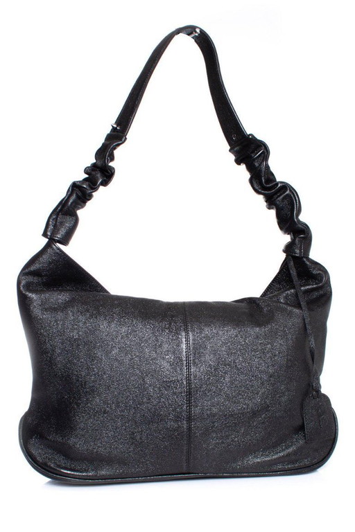 Maison Du Posh, borsa in pelle stropicciata effetto metallico