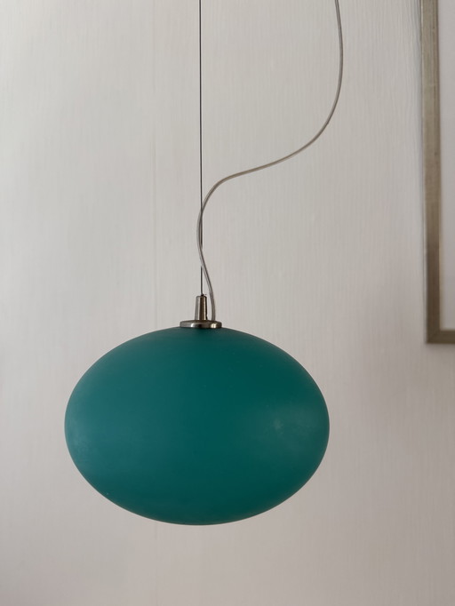 Prandina pendant lamp set/2 green opal glass