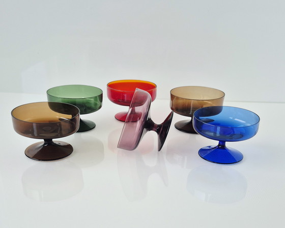 Image 1 of Ingrid Glas stained glass drinking glasses, 33 pieces, 1960s, rare! Ingridhütte