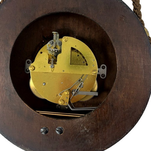 Kienzle Schwebegang wandklok aan touw, nautische stijl, Duitsland jaren 1960