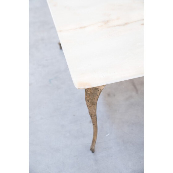 Image 1 of Vintage coffee table with brass frame and onyx top, 1960-1970