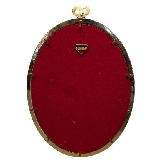 Image 1 of French style brass mirror with bow