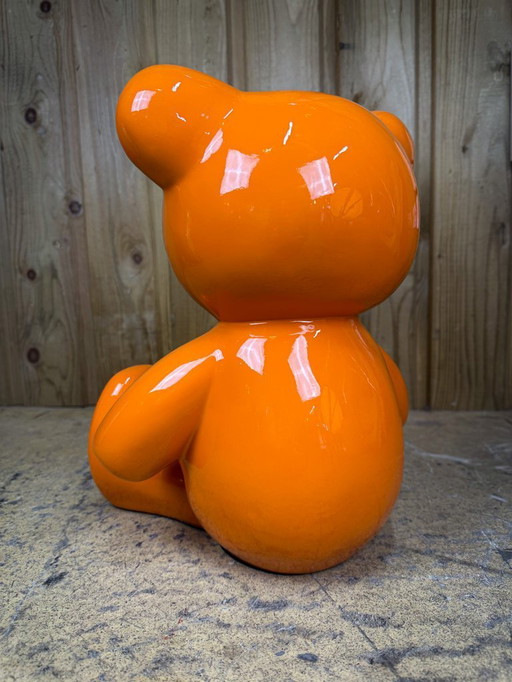 Sculpture Pop Art Teddy Hermès par l’artiste Naor