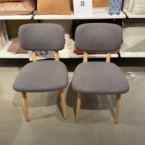 Benjamin Avicci Antracieet - Set van 2 – Henders &Amp; Hazel, eetkamerstoelen, Wood, Plastic