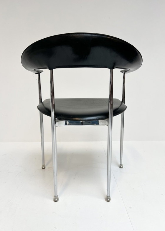 Image 1 of Set of 6 P40 chairs by Giancarlo Vegni for Fasem, 1980s