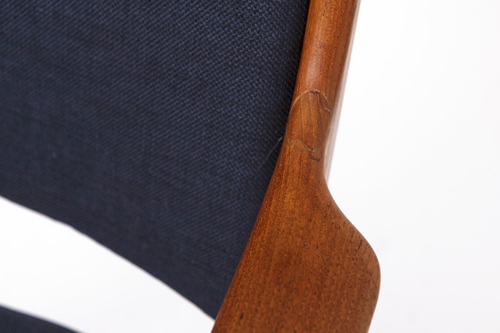 Image 1 of Pair of Danish Armchairs by Johannes Andersen | 1960s Teak & Marine Blue Upholstery | Mid-Century Modern Design