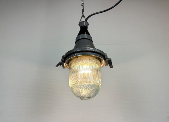 Image 1 of Lampada a sospensione sovietica industriale grigia, anni '60