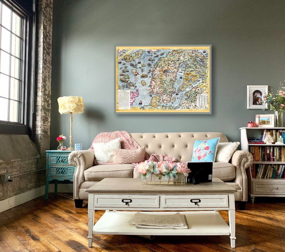 Image 1 of Carta Marina, first cartographic representation of the Scandinavian peninsula by Olaus Magnus 1539 - 70×100 cm